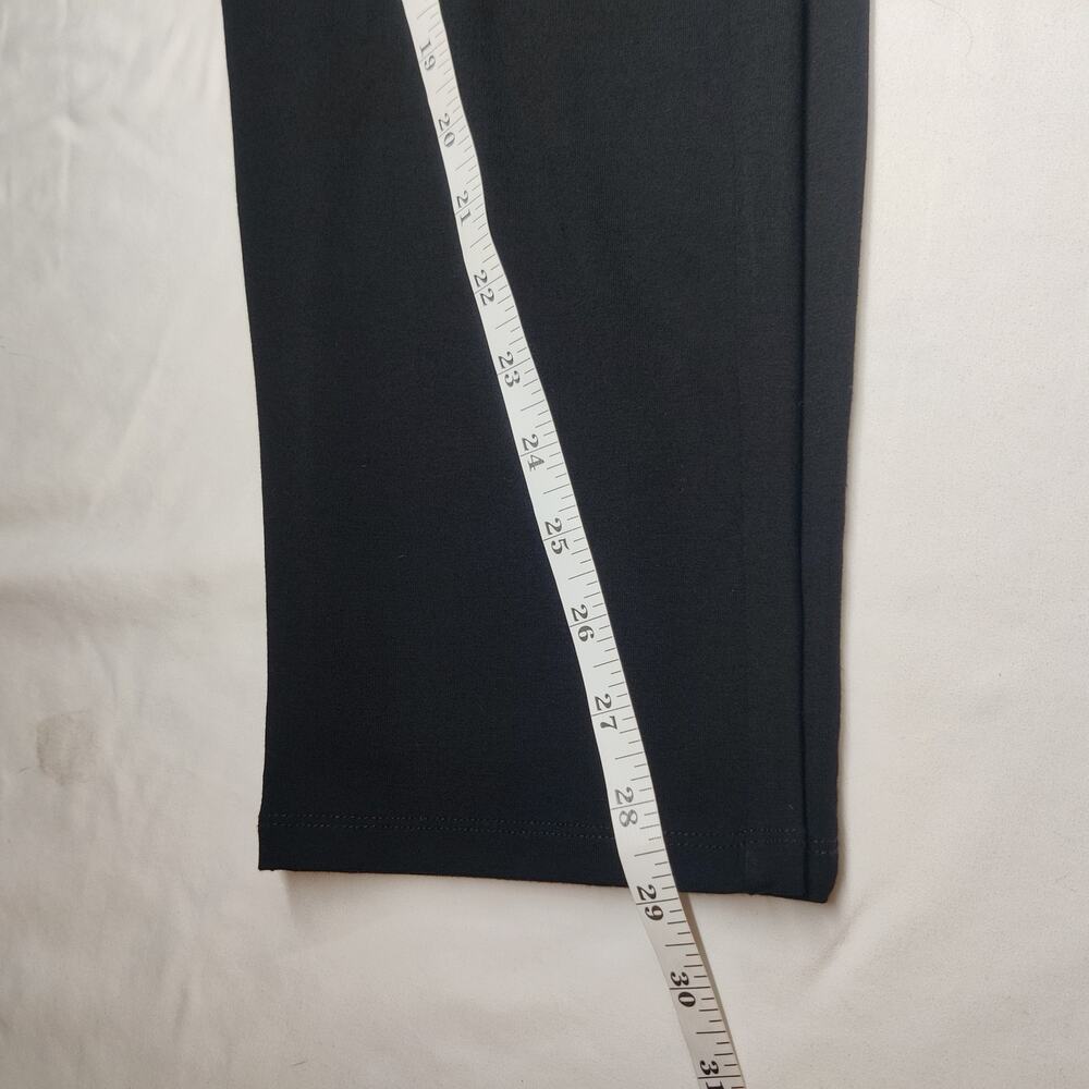 Habitat Pull On Knit Travel Pant Black Ankle Length Small Minimalist Comfort - Picture 15 of 15